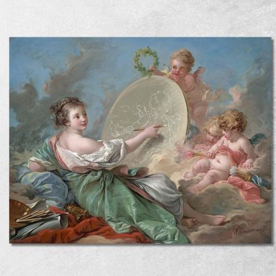 Allegory Of Painting François Boucher fbc8 canvas print 