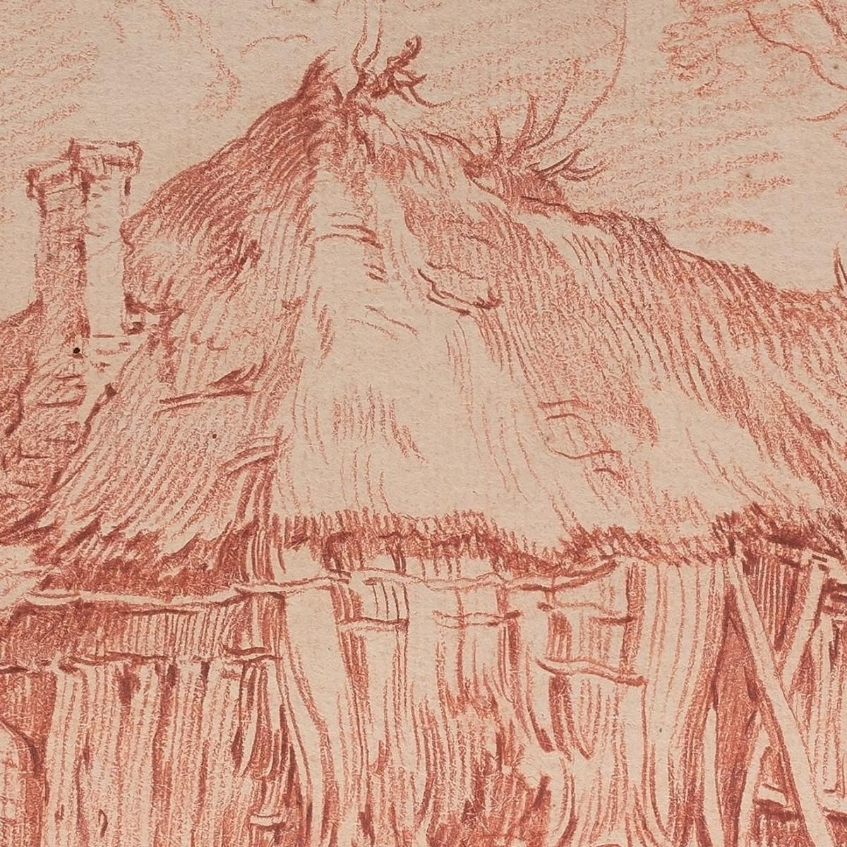 Thatched Cottages In A Landscape After Abraham Bloemaert François Boucher fbc20 canvas print