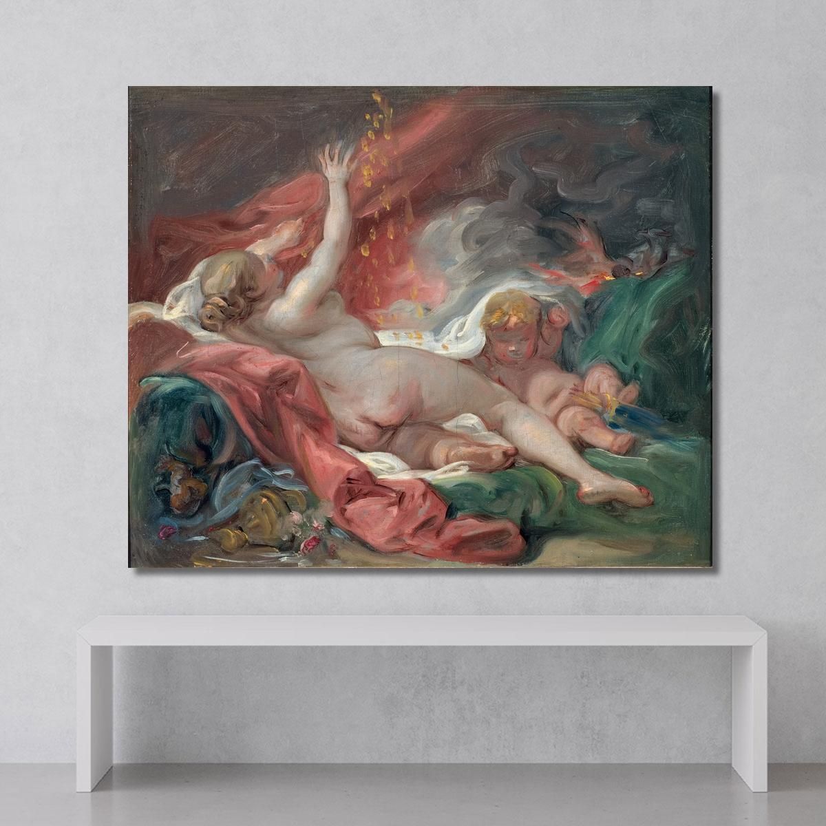 Danaë And The Shower Of Gold. Study François Boucher fbc25 canvas print 