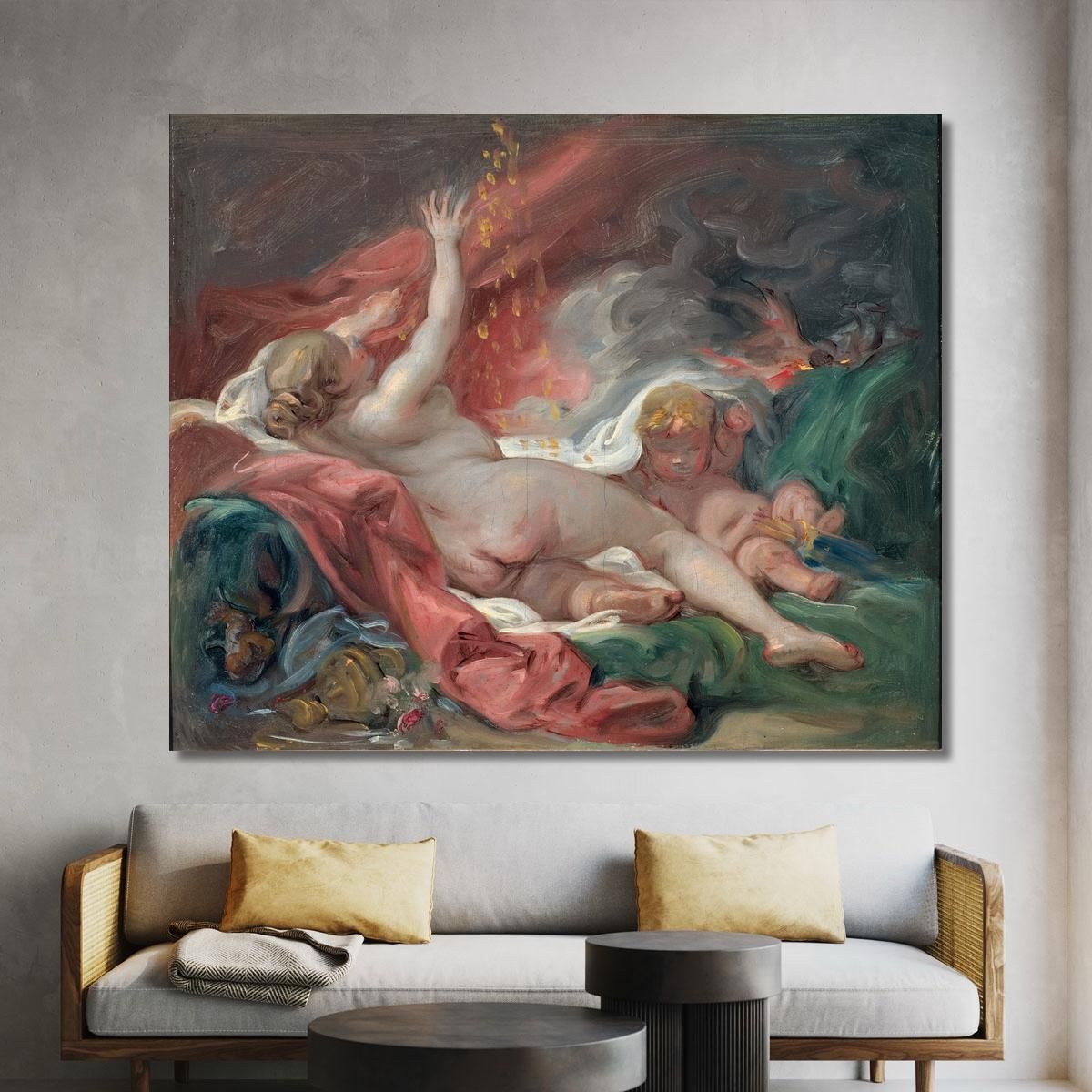 Danaë And The Shower Of Gold. Study François Boucher fbc25 canvas print 