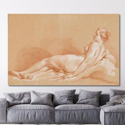 Young Woman Lying Down François Boucher fbc37 canvas print 