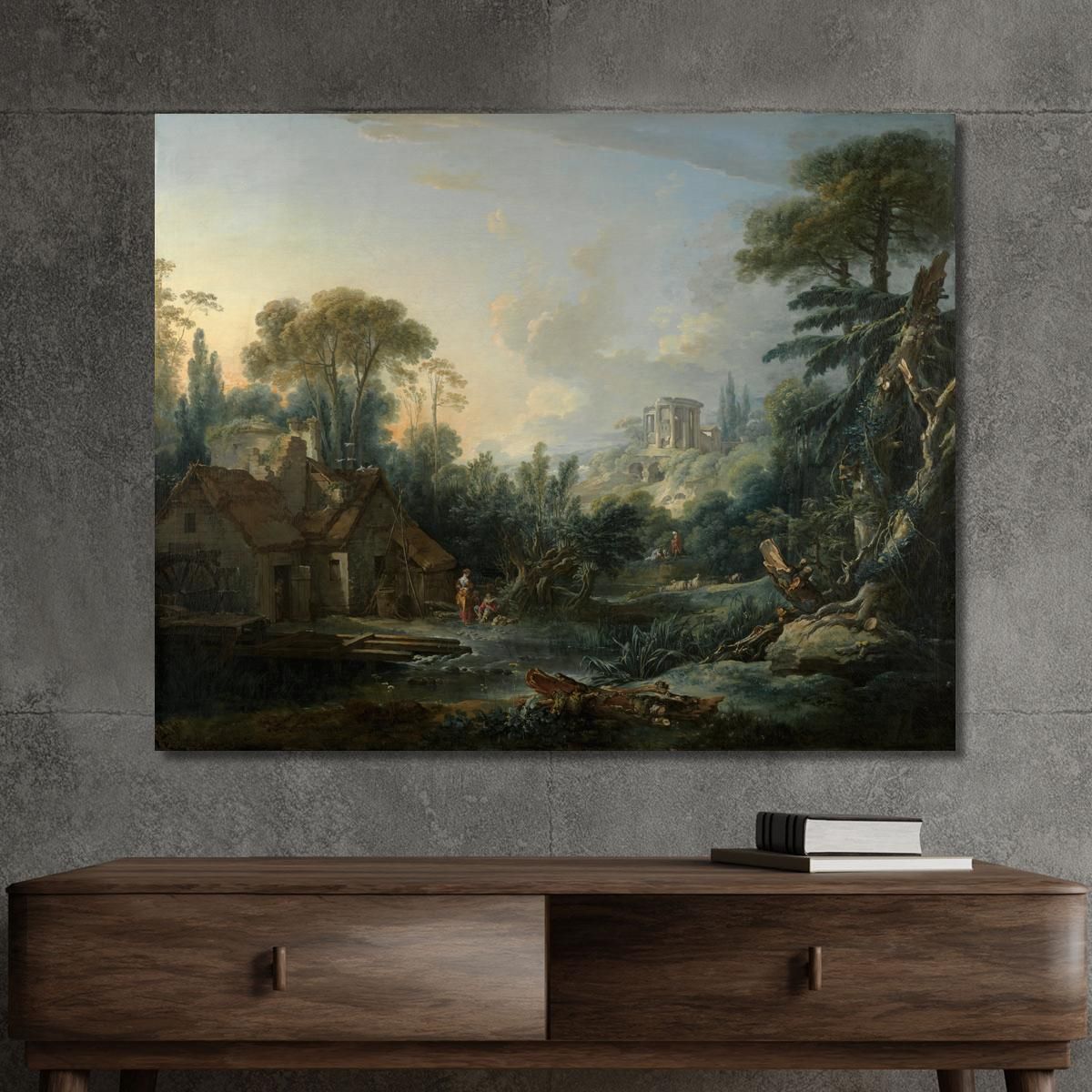 Landscape With A Water Mill François Boucher fbc43 canvas print 