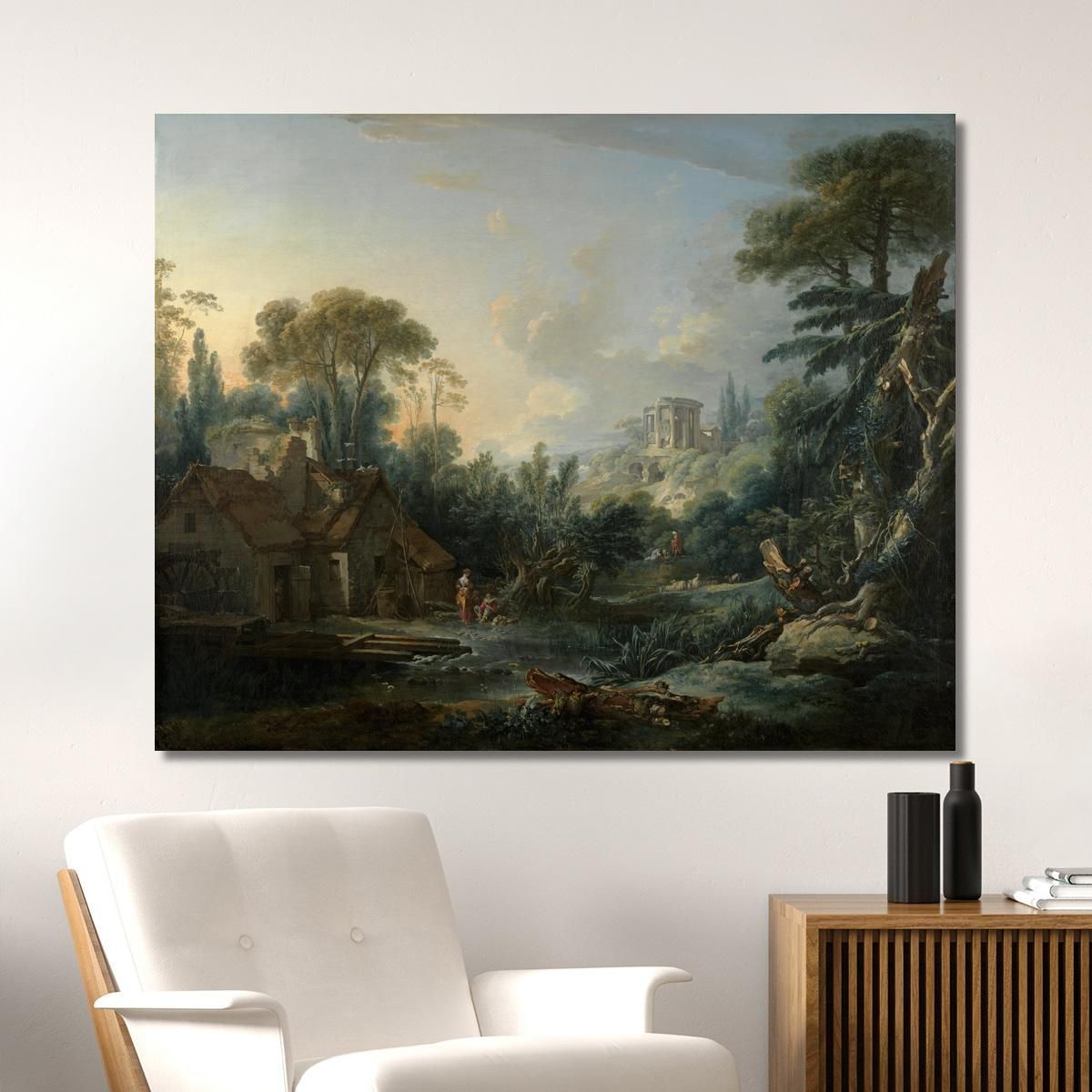 Landscape With A Water Mill François Boucher fbc43 canvas print 