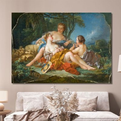 Pastoral Confidences François Boucher fbc46 canvas print 