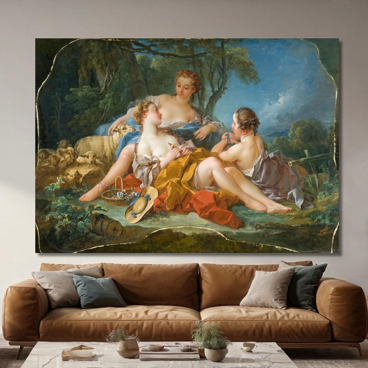 Pastoral Confidences François Boucher fbc46 canvas print 