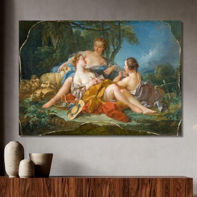 Pastoral Confidences François Boucher fbc46 canvas print 