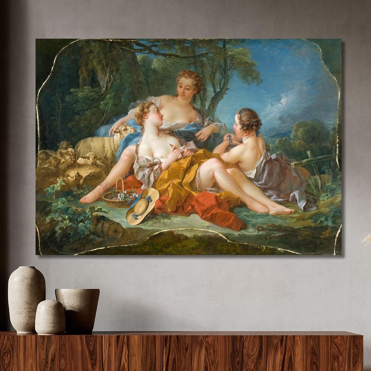 Pastoral Confidences François Boucher fbc46 canvas print 