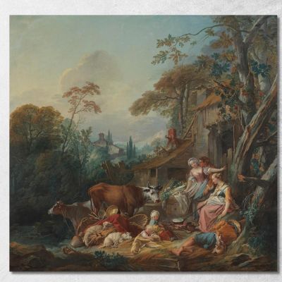 Rural Idyll François Boucher fbc49 canvas print 