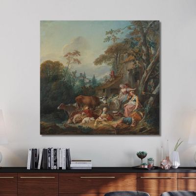 Rural Idyll François Boucher fbc49 canvas print 