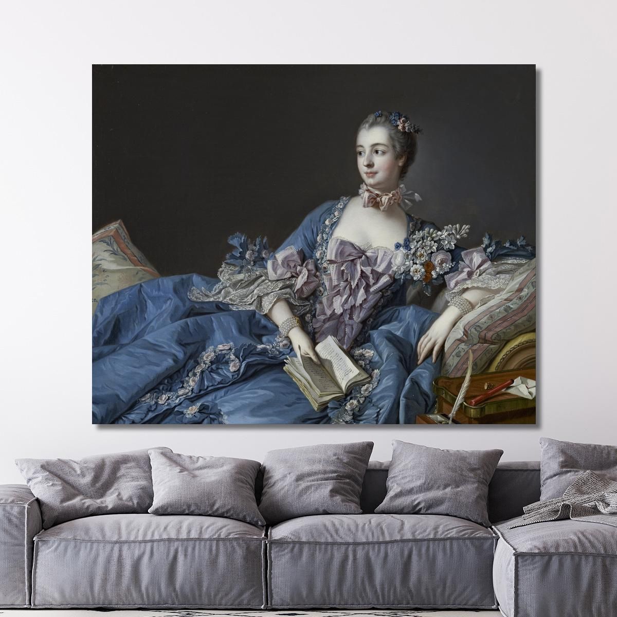 Madame De Pompadour Jeanne-Antoinette Poisson François Boucher fbc52 canvas print 