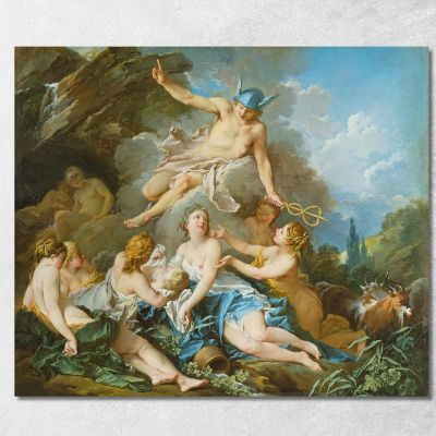 Mercury Confiding The Infant Bacchus To The Nymphs François Boucher fbc56 canvas print 