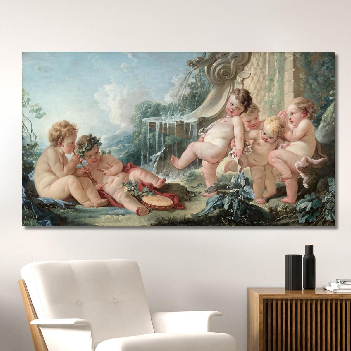 Music And Dance And Cupids In Conspiracy François Boucher fbc58 canvas print 