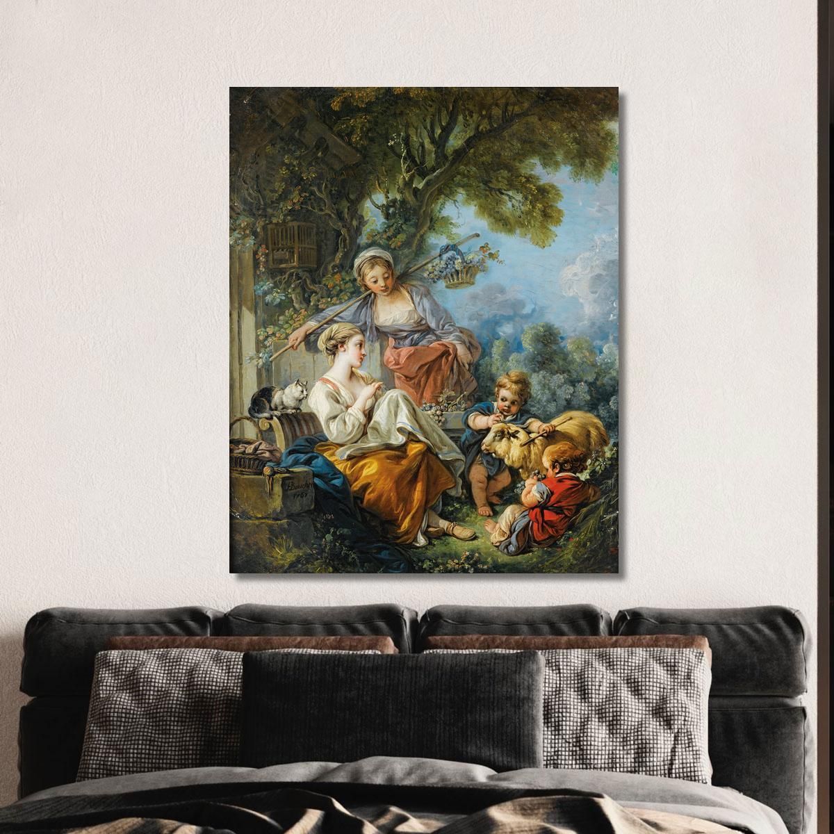 Pastoral Scene François Boucher fbc64 canvas print 