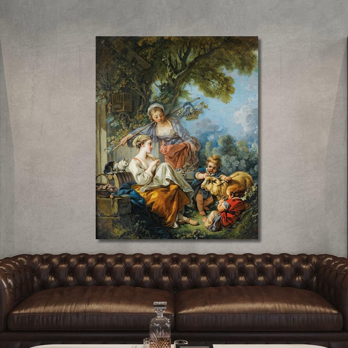 Pastoral Scene François Boucher fbc64 canvas print 