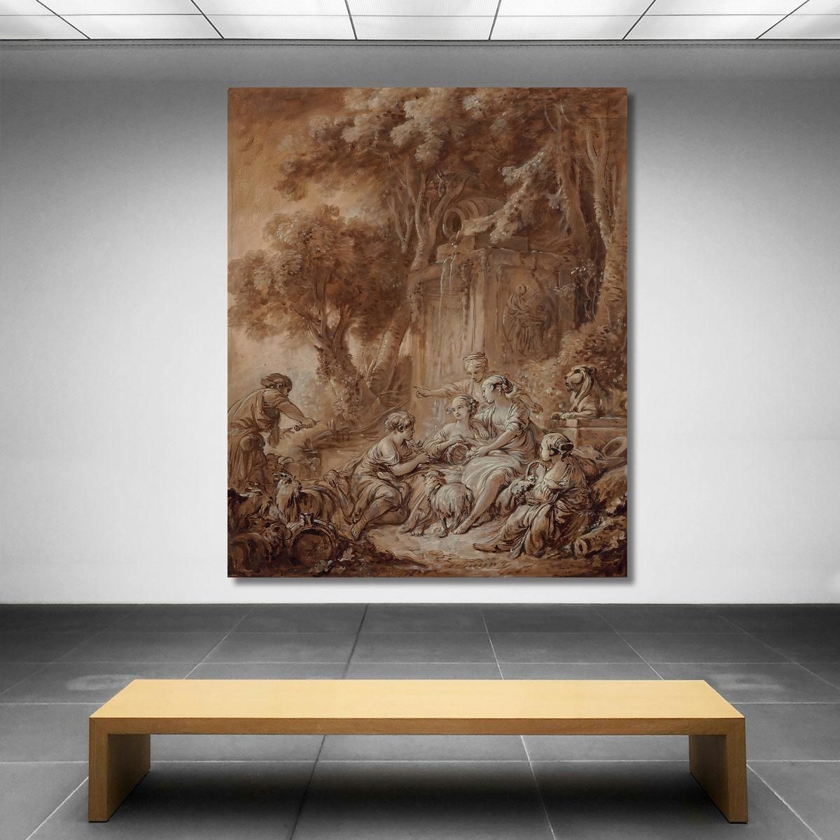 Pastoral To The Flute François Boucher fbc67 canvas print 