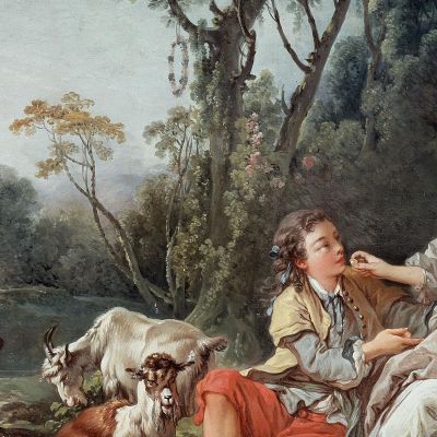 Is He Thinking Of Grapes François Boucher fbc68 canvas print