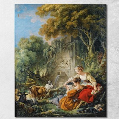 Reading The Letter François Boucher fbc72 canvas print 