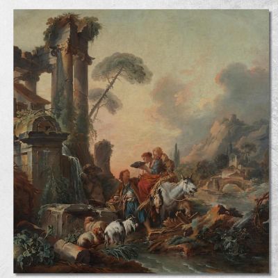 Rest At The Well François Boucher fbc73 canvas print 