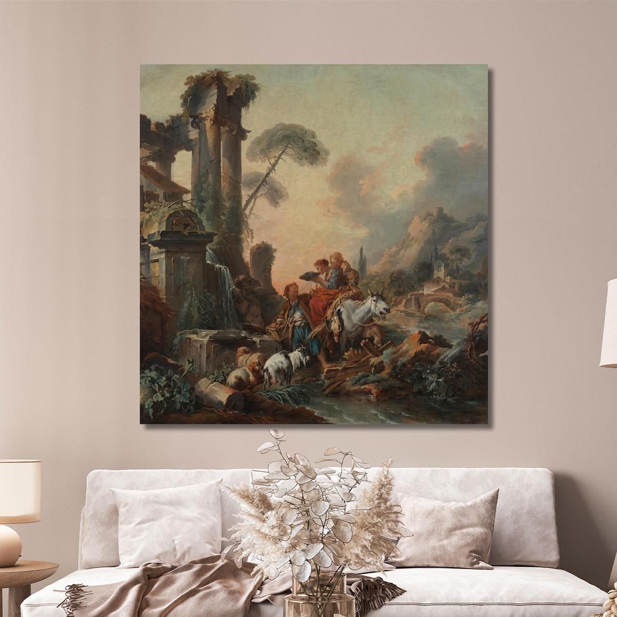 Rest At The Well François Boucher fbc73 canvas print 