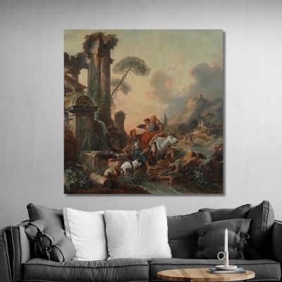 Rest At The Well François Boucher fbc73 canvas print 