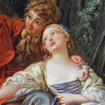 Shepherd And Shepherdess Reposing François Boucher fbc76 canvas print