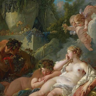 Sleeping Bacchantes Surprised By Satyrs François Boucher fbc78 canvas print