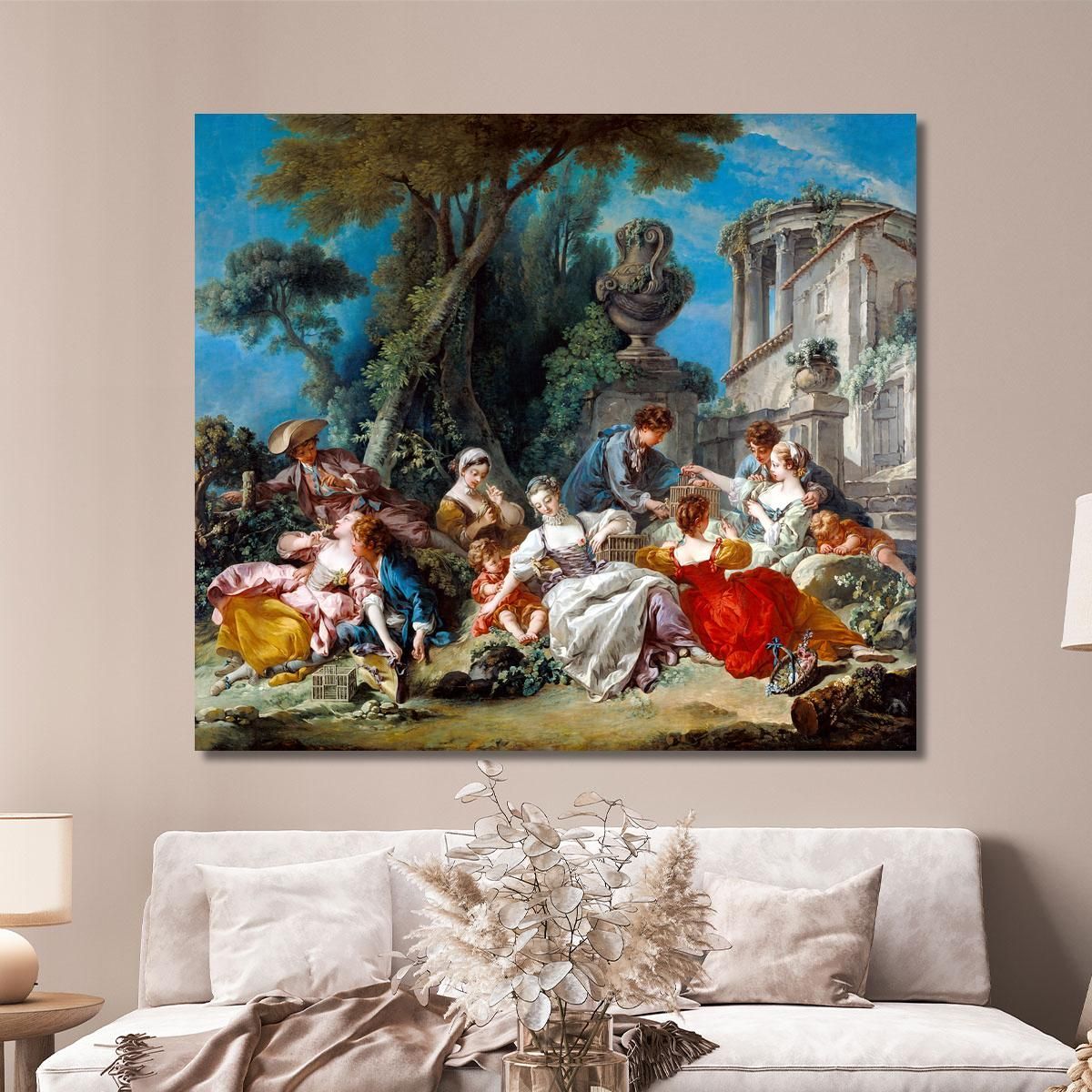 The Bird Catchers François Boucher fbc85 canvas print 