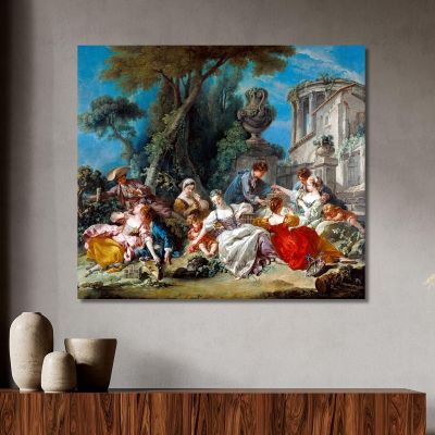 The Bird Catchers François Boucher fbc85 canvas print 