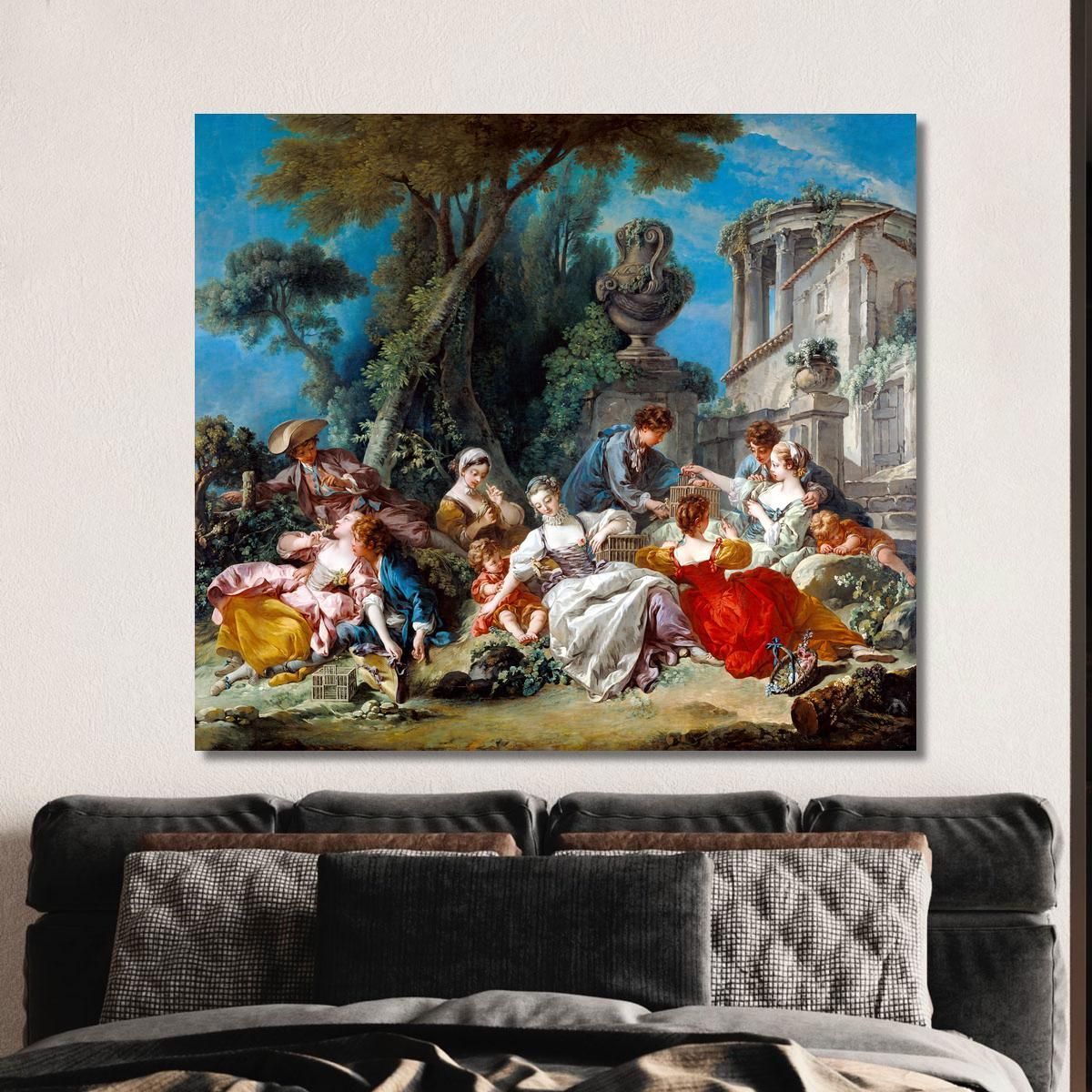 The Bird Catchers François Boucher fbc85 canvas print 