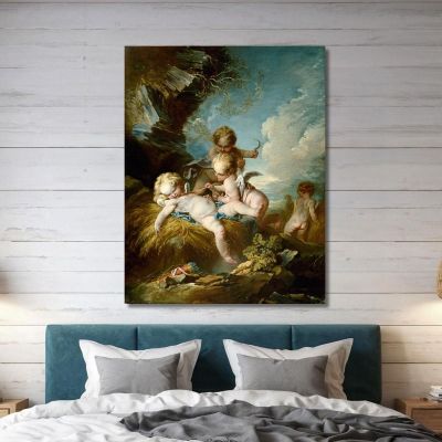 The Cherub Harvesters François Boucher fbc88 canvas print 