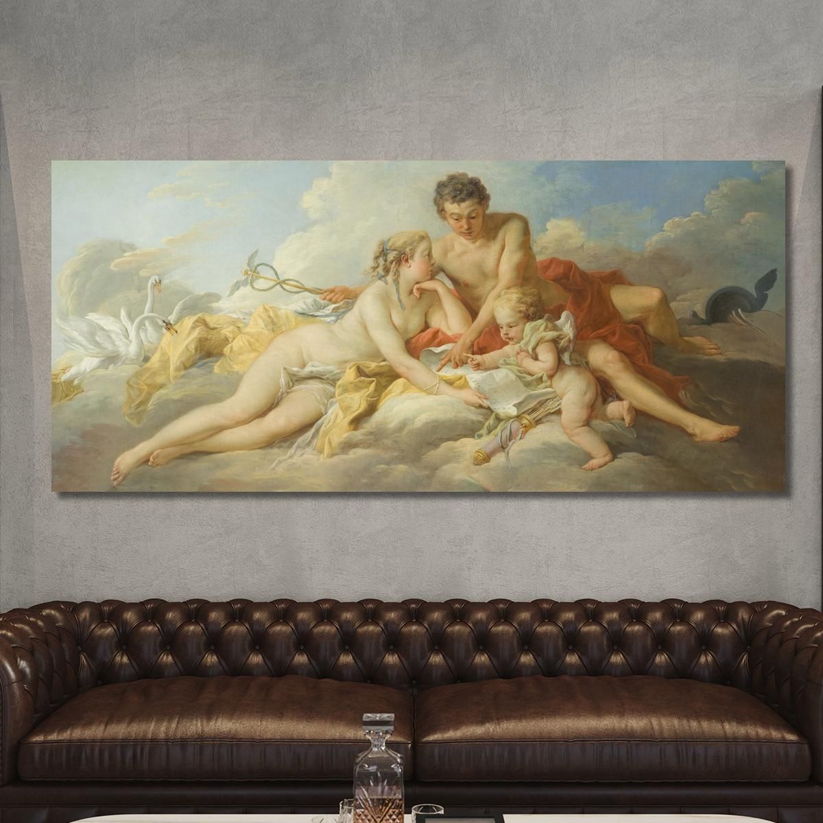 Venus And Mercury Instructing Cupid François Boucher fbc107 canvas print 