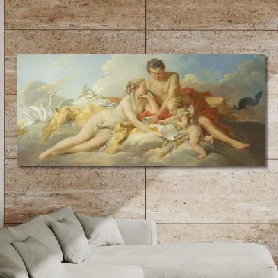 Venus And Mercury Instructing Cupid François Boucher fbc107 canvas print 