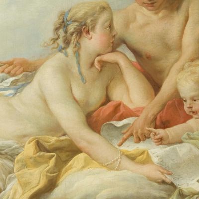 Venus And Mercury Instructing Cupid François Boucher fbc107 canvas print