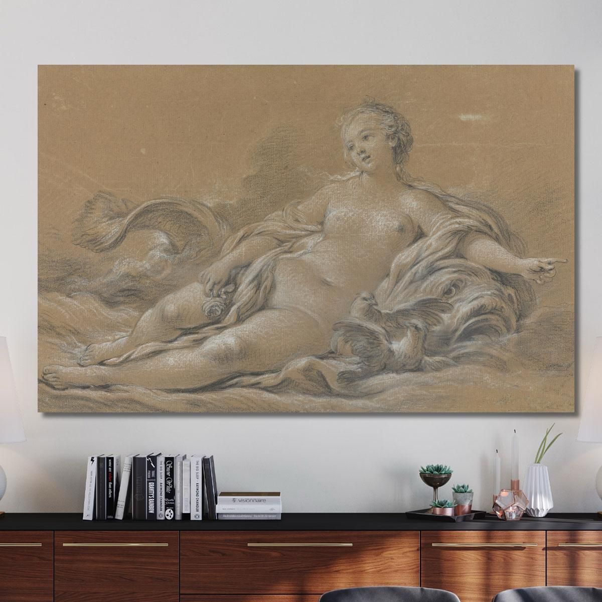 Venus Reclining On A Dolphin François Boucher fbc110 canvas print 