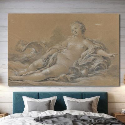 Venus Reclining On A Dolphin François Boucher fbc110 canvas print 