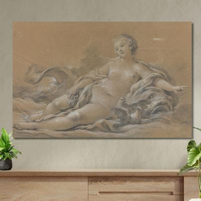 Venus Reclining On A Dolphin François Boucher fbc110 canvas print 