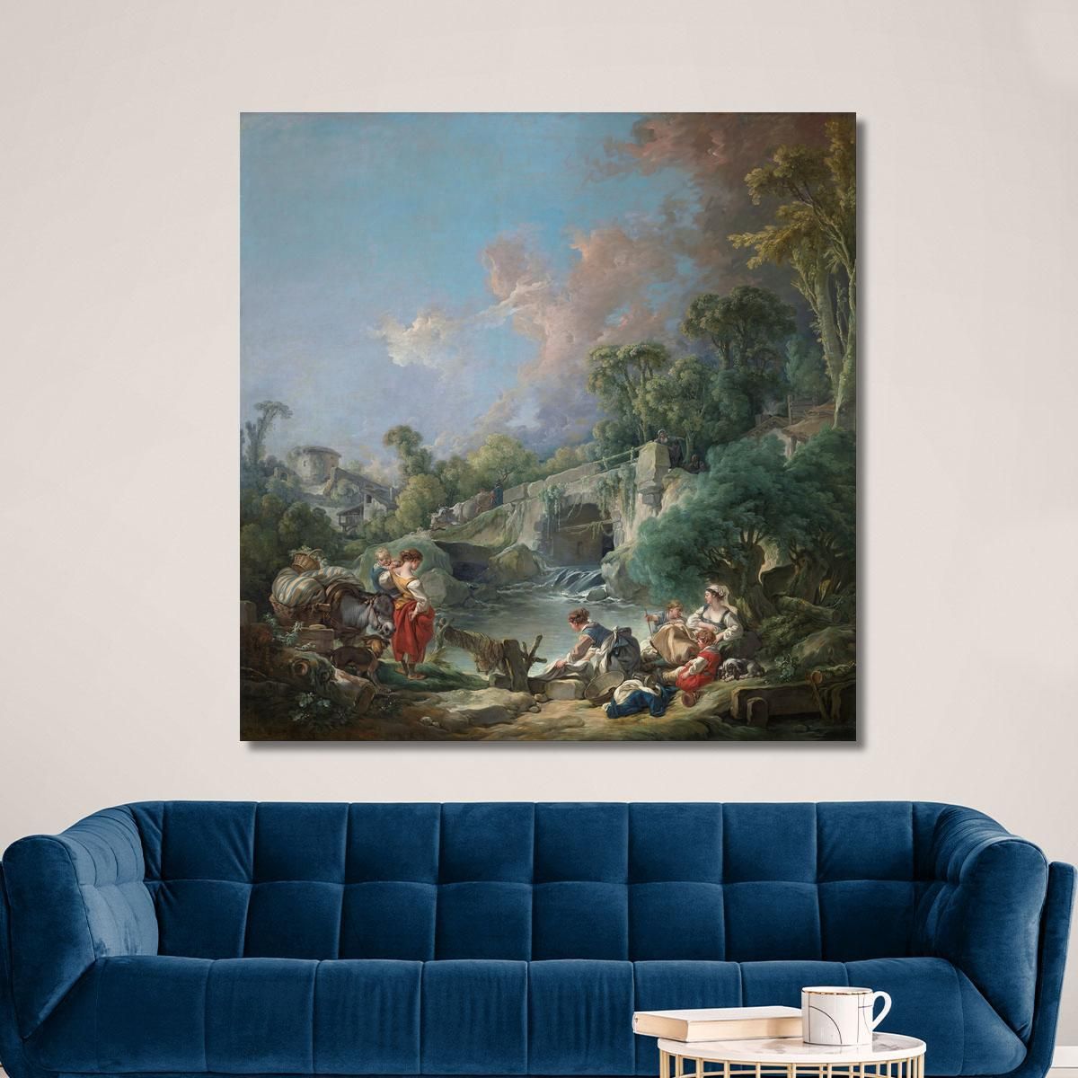 Washerwomen François Boucher fbc114 canvas print 