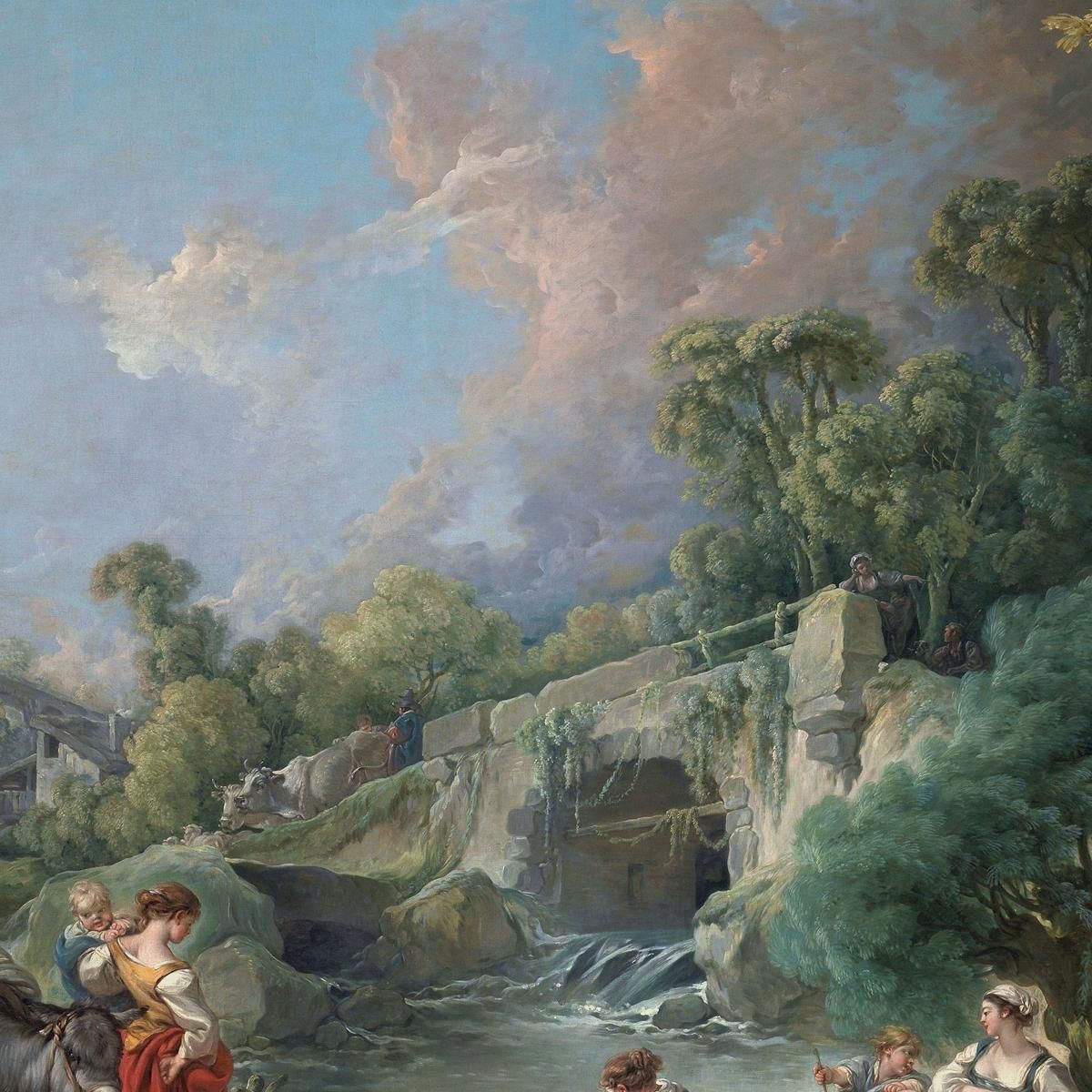 Washerwomen François Boucher fbc114 canvas print