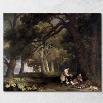 A Repose After Shooting 1770 George Stubbs gst4 canvas print 