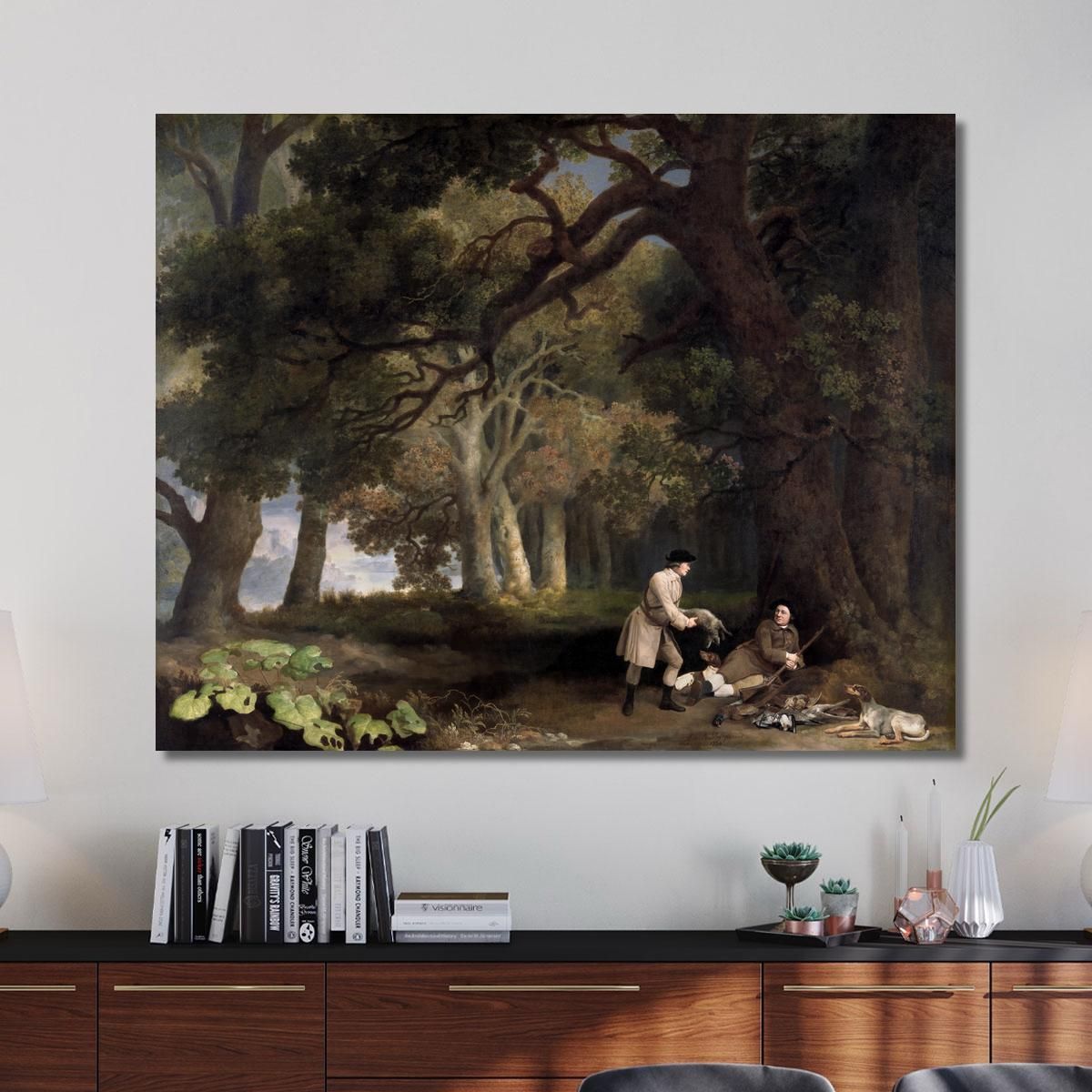 A Repose After Shooting 1770 George Stubbs gst4 canvas print 