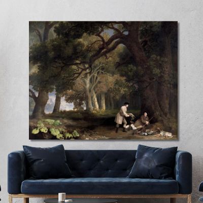 A Repose After Shooting 1770 George Stubbs gst4 canvas print 