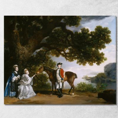 Captain Samuel Sharpe Pocklington With His Wife Pleasance George Stubbs gst12 canvas print 