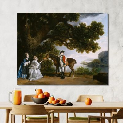 Captain Samuel Sharpe Pocklington With His Wife Pleasance George Stubbs gst12 canvas print 