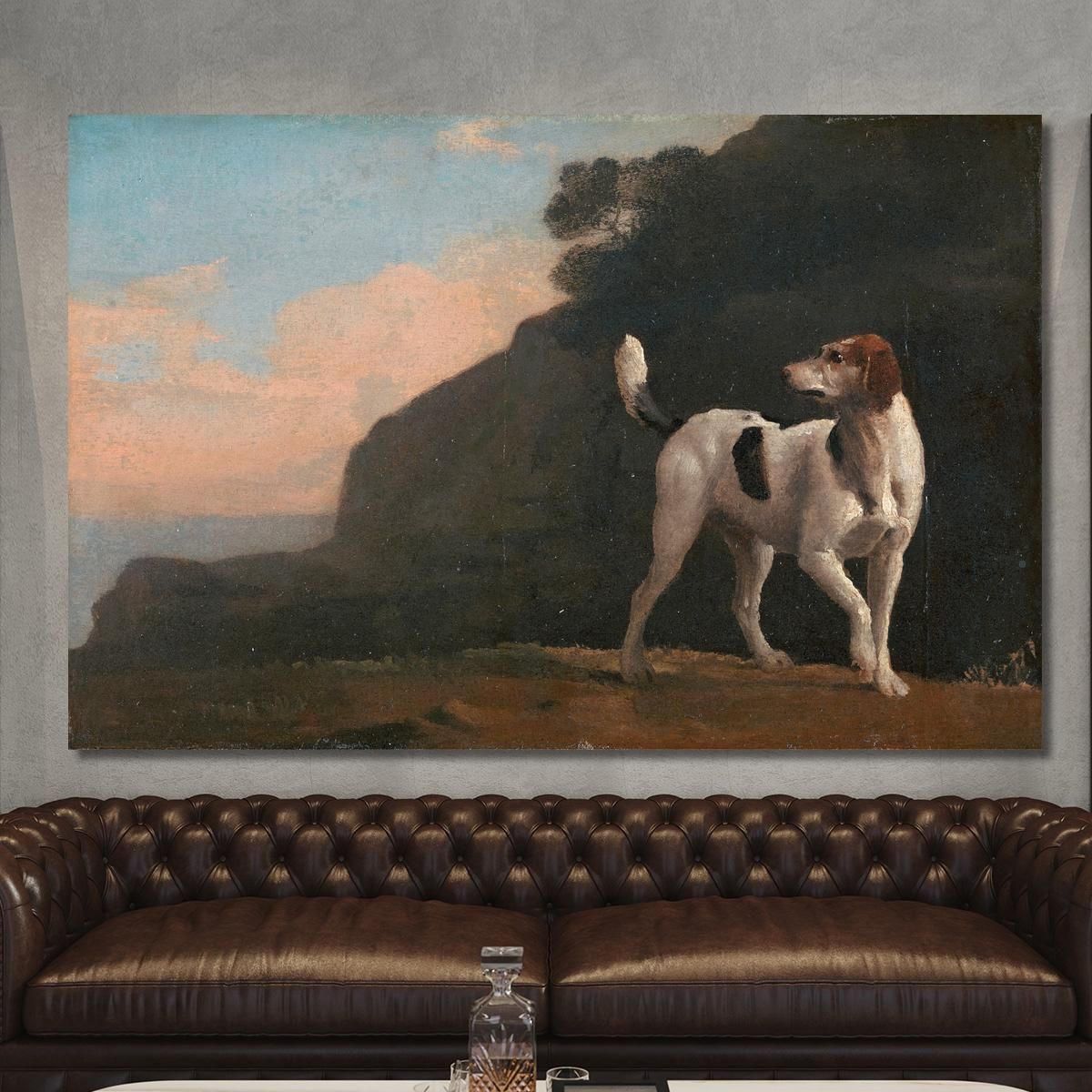 Foxhound George Stubbs gst16 canvas print 