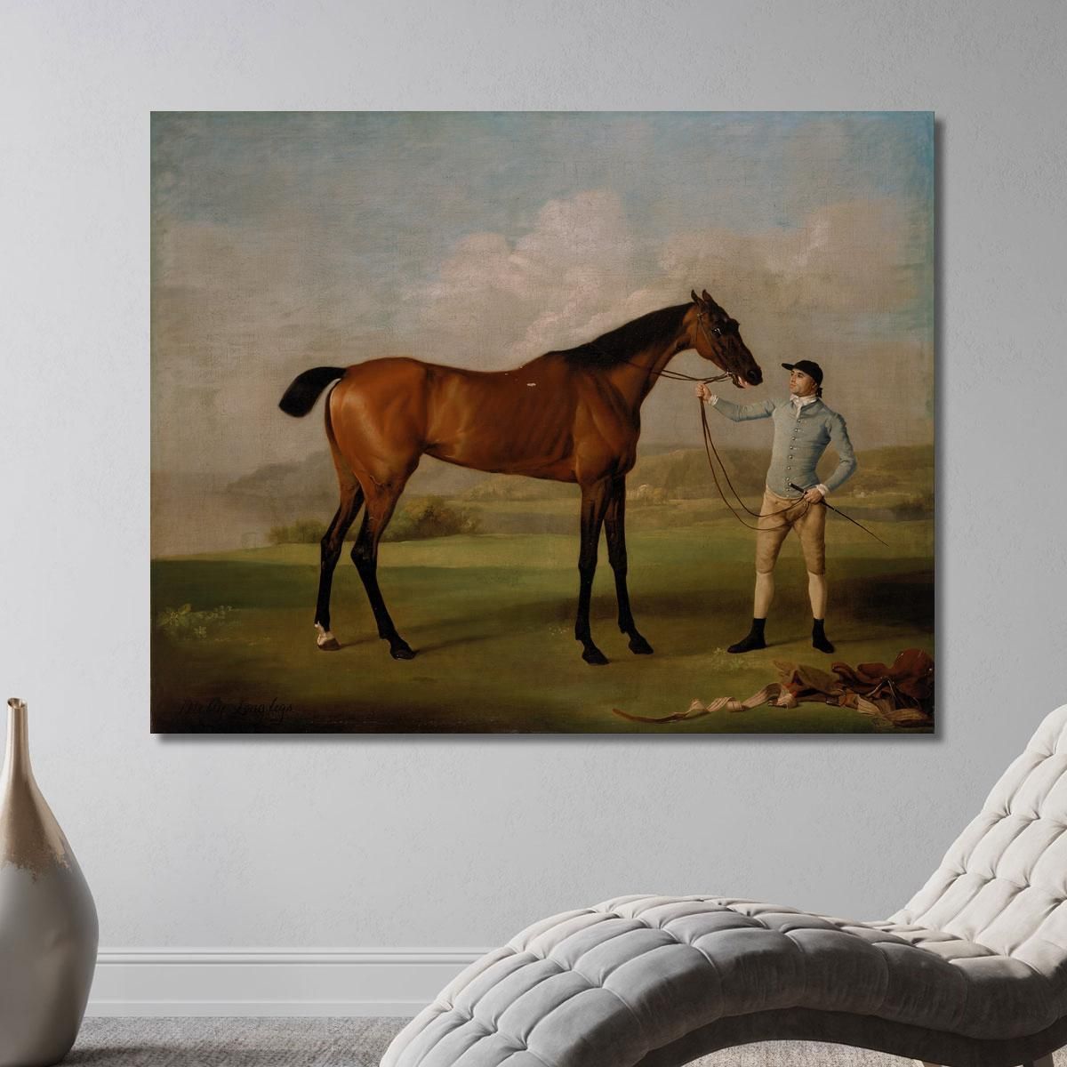 Molly Long-Legs With Her Jockey George Stubbs gst29 canvas print 