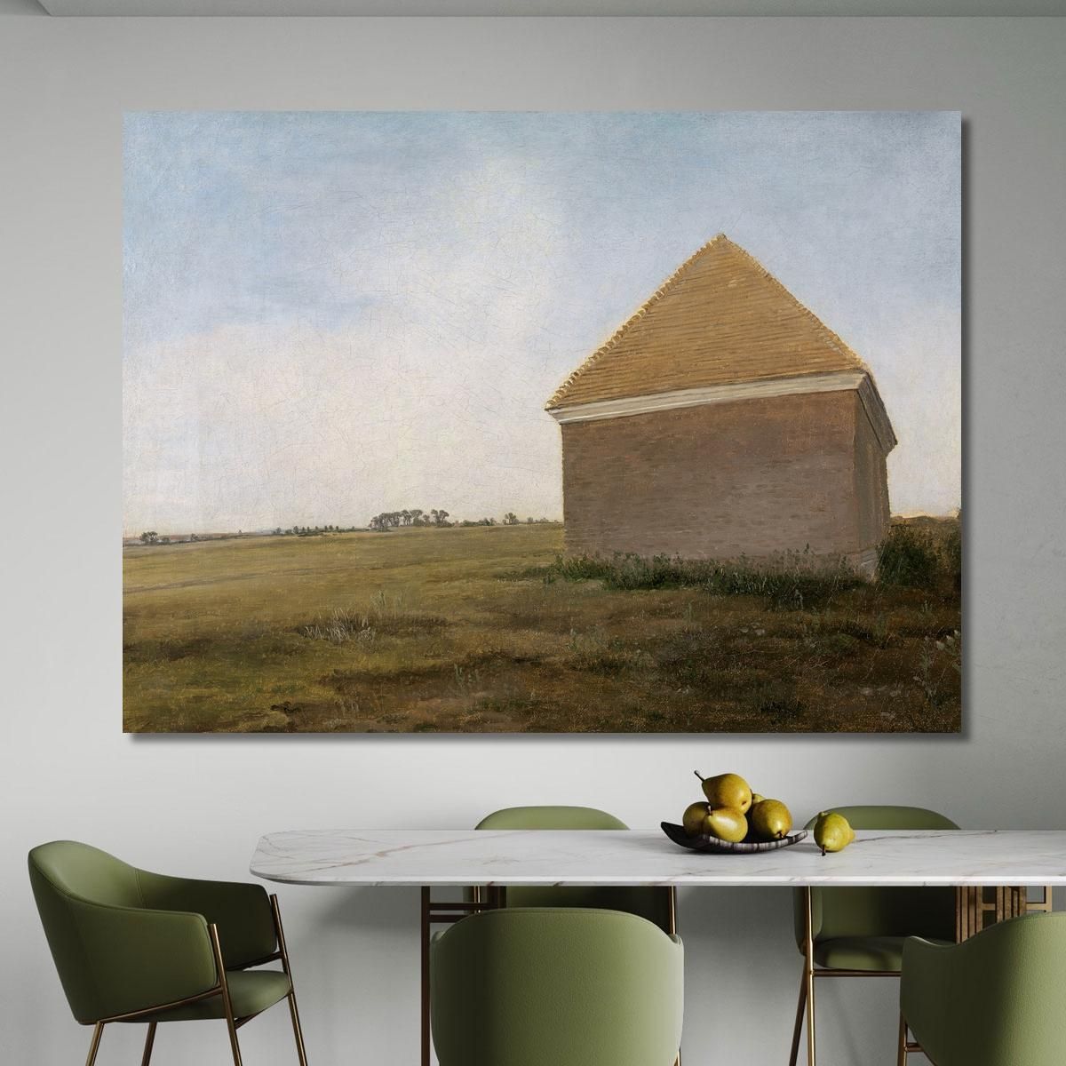 Newmarket Heath With The King'S Stables Rubbing House At The Finish Of The Beacon Course 1765 George Stubbs gst31 canvas print 