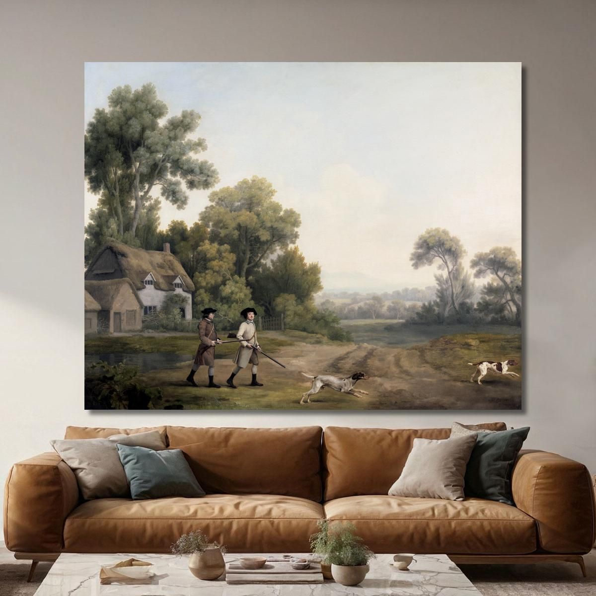 Two Gentlemen Going A Shooting 1768 George Stubbs gst47 canvas print 