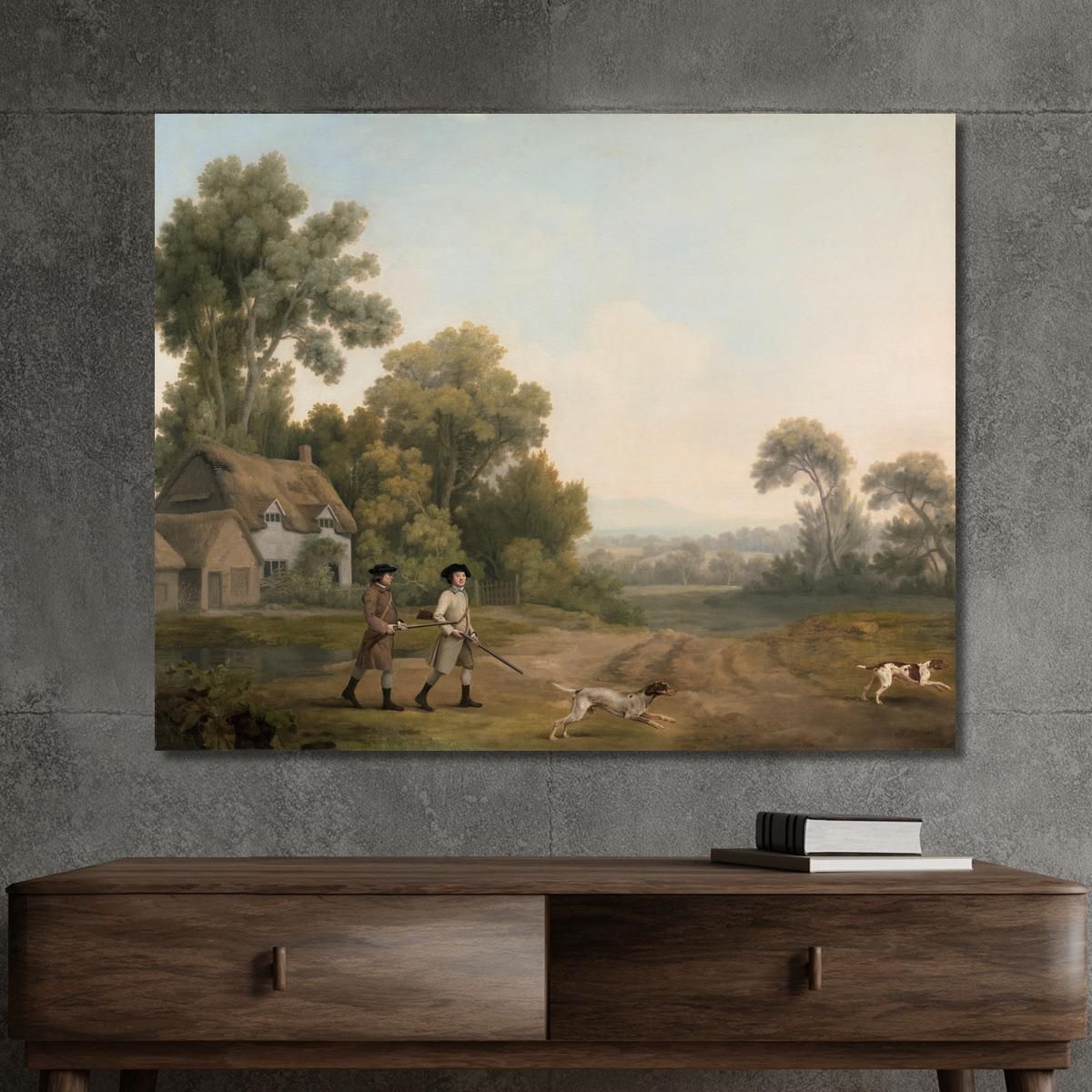 Two Gentlemen Going A Shooting George Stubbs gst49 canvas print 