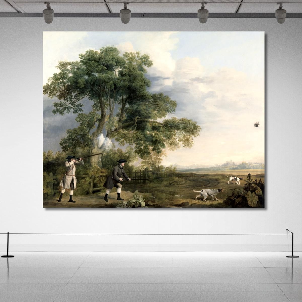 Two Gentlemen Shooting George Stubbs gst50 canvas print 