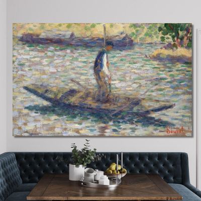 A Fisherman Georges Seurat gsr1 canvas print 
